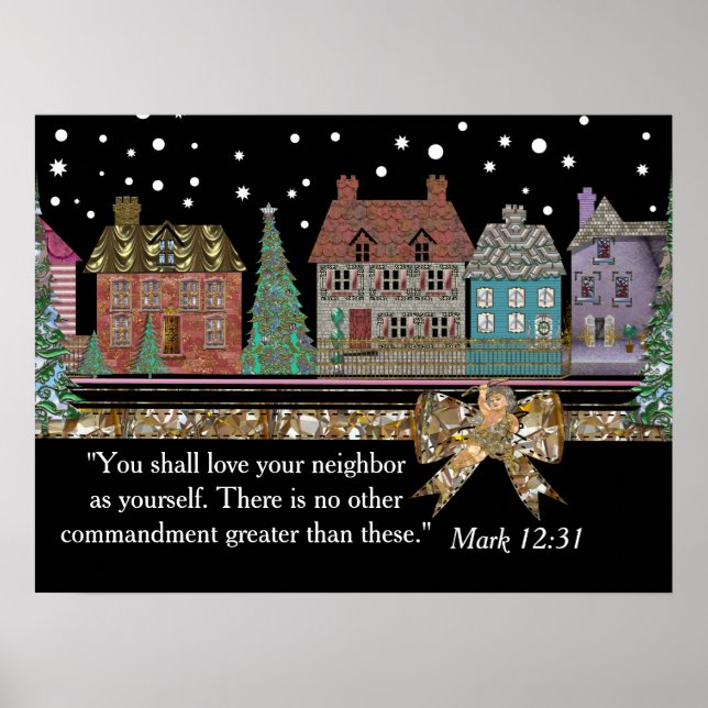 Affiche personnalisée du Village de Noël (Devant)