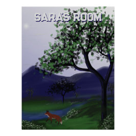 Affiche personnalisée Fox