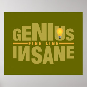 Affiche personnalisée GENIUS VS INSANE