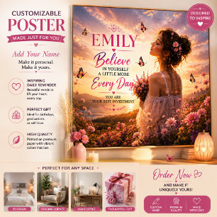 Affiche personnalisée, Inspirante pour les femmes