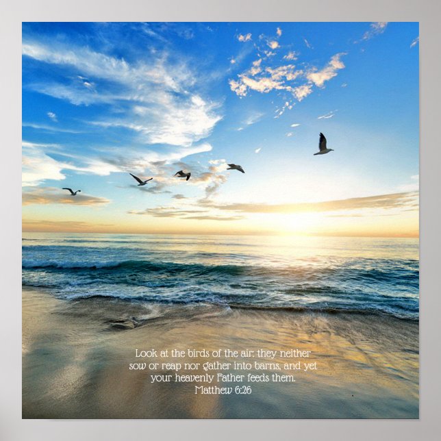 Affiche personnalisée sur la scène de plage (Devant)