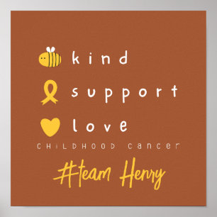 affiche personnalisée sur le cancer de l'enfance
