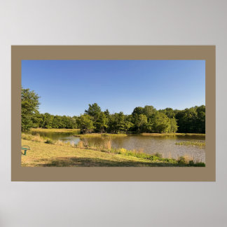Affiche photo de paysage d'étang