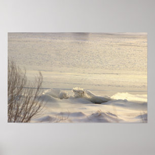 Affiche photo de paysage d'hiver sur l'eau