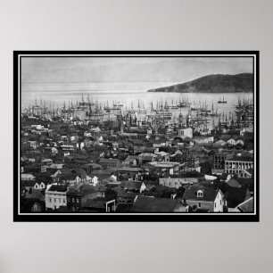 Affiche photo vintage San Francisco 1851