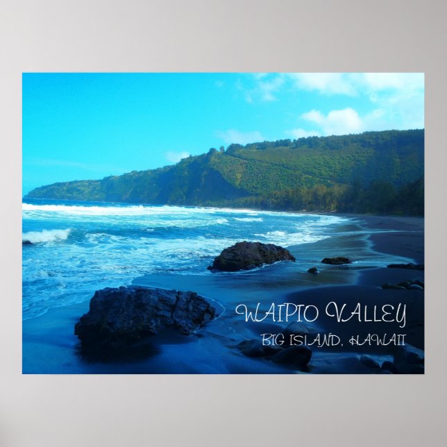 Affiche pittoresque de Waipio Valley Big Island Ha (Devant)