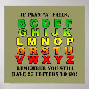 Affiche Plans 'B' à 'Z'