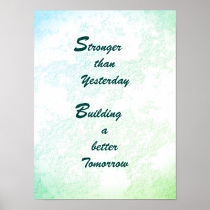 Affiche "plus forte qu'hier"