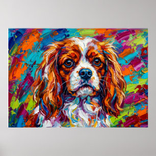 Affiche Pop Art audacieuse Cavalier King Charles S