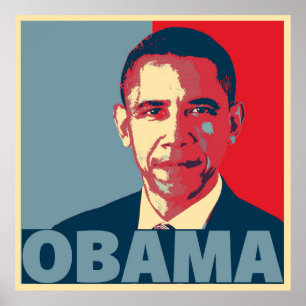 AFFICHE POP ART D'OBAMA