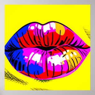 Affiche pop art Lips