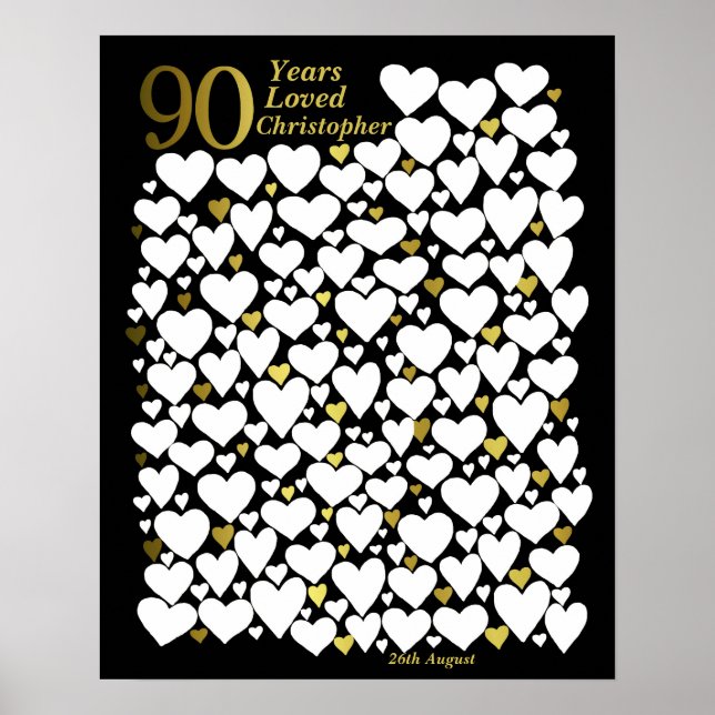 Affiche pour 90e anniversaire - 90 ans aimés (Devant)