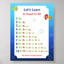 Affiche pour apprendre à compter jusqu'à 10 pour l