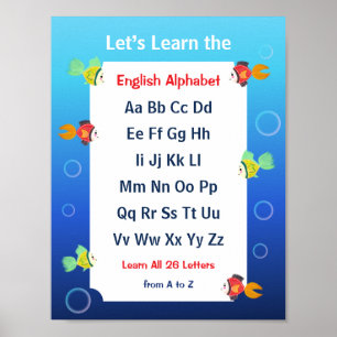 Affiche pour apprendre l'alphabet aux enfants
