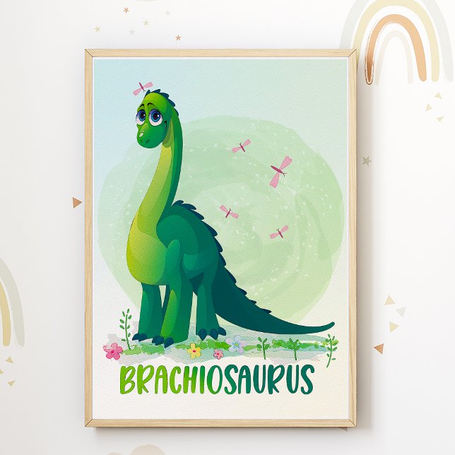 Affiche pour chambre d'enfant Brachiosaure - Impre (Créateur téléchargé)