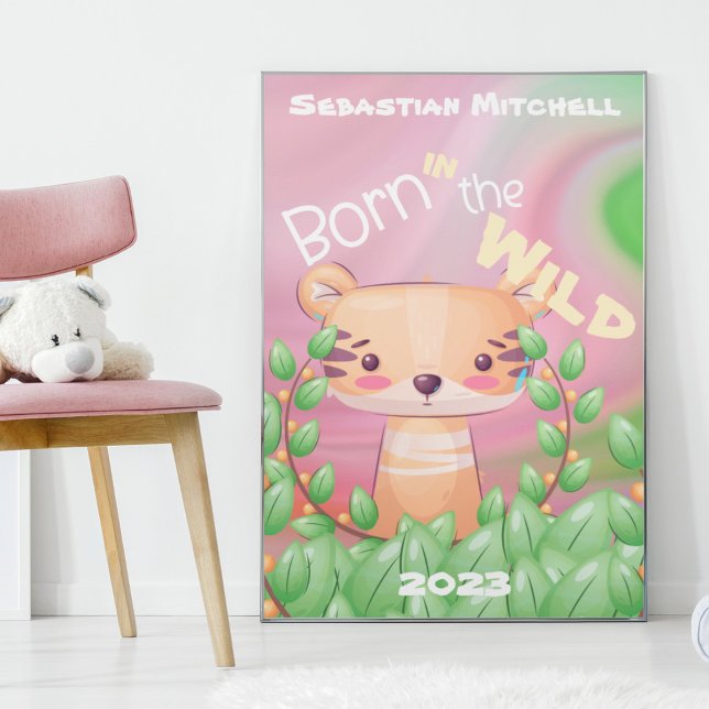 Affiche pour chambre d'enfant « Né dans la nature  (Créateur téléchargé)
