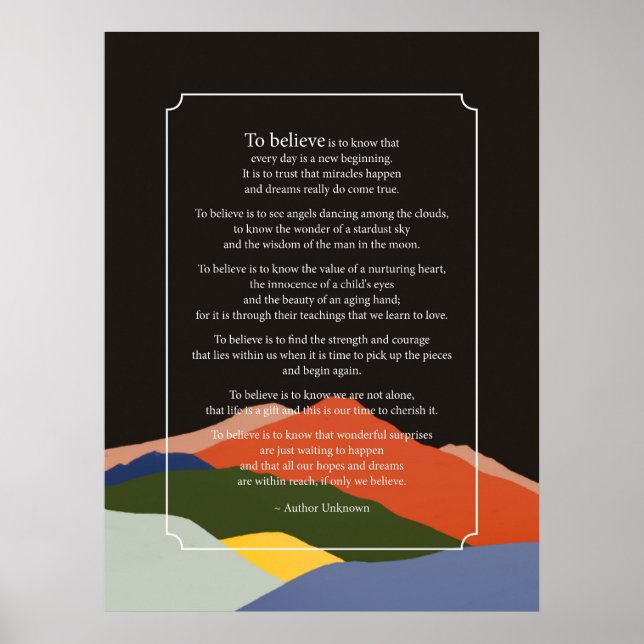 Affiche Pour Croire (Devant)