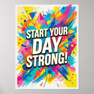 affiche pour démarrer votre journée avec force