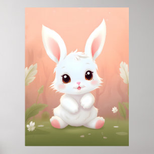 Affiche pour enfants Lapin bébé adorable