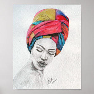 Affiche Premium sur toile Brillant QUEENCONFIDENCE