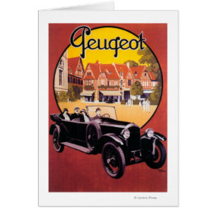 Affiche promotionnelle d'automobile de Peugeot