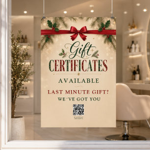Affiche promotionnelle de certificat-cadeau de sal