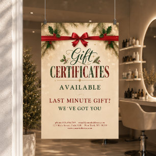 Affiche promotionnelle de certificat-cadeau de sal