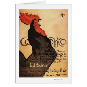 Affiche promotionnelle de coq périodique de