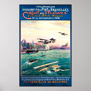 Affiche promotionnelle décommandée d'avion de