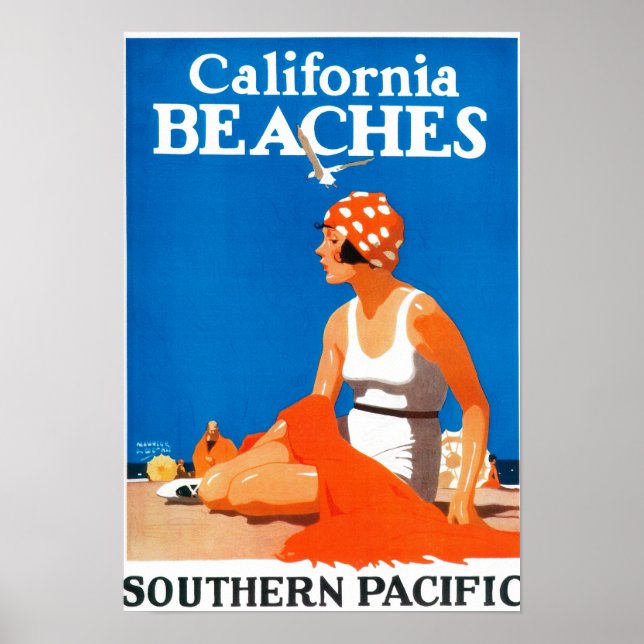 Affiche promotionnelle des plages de Californie (Devant)