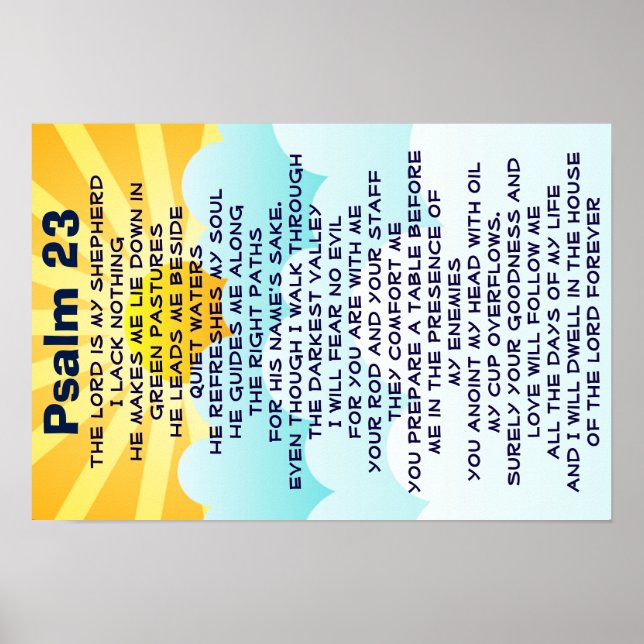 Affiche Psalm 23 (Devant)