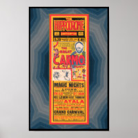AFFICHE PUBLICITAIRE 1933 MAGICIEN ETC
