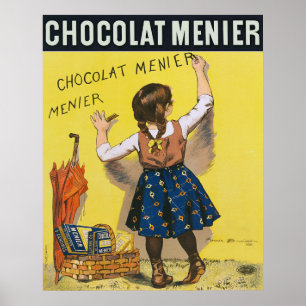 Affiche publicitaire de bonbons français de 1893
