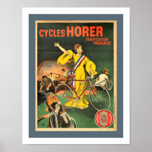 AFFICHE PUBLICITAIRE DE VÉLO ANCIENNE