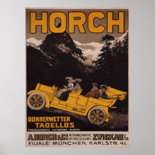 Affiche publicitaire pour HORCH Automobile