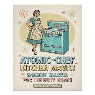 Affiche publicitaire pour une cuisine de l'ère ato