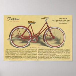 Affiche publicitaire pour vélos Dames Vintages 192