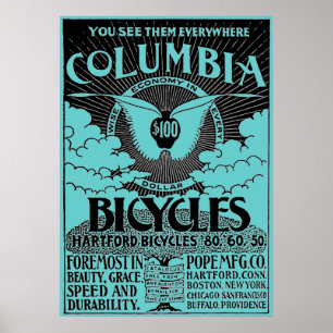 Affiche publicitaire sur les vélos de la Colombie