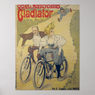 Affiche publicitaire Vélos Gladiator