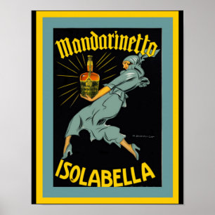 Affiche publicitaire vintage Mandarinetto Isolabel