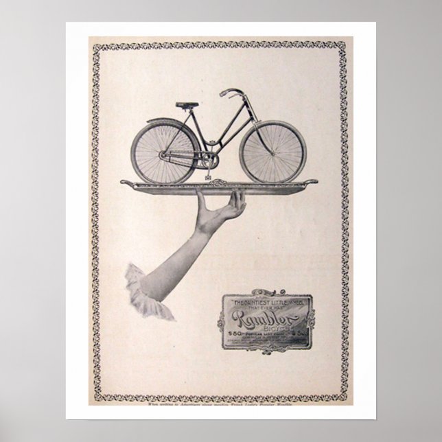 Affiche publicitaire vintage sur les vélos (Devant)