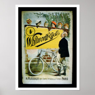 Affiche publicitaire 'Whitworth Cycles', Paris (co