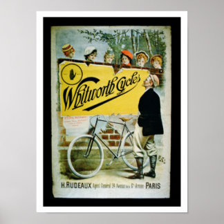 Affiche publicitaire 'Whitworth Cycles', Paris (co