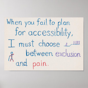 Affiche "Quand vous ne planifiez pas l'accessibili
