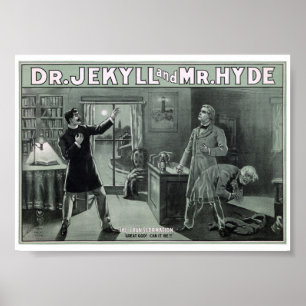Affiche rare de la transformation de Dr Jekyll et 