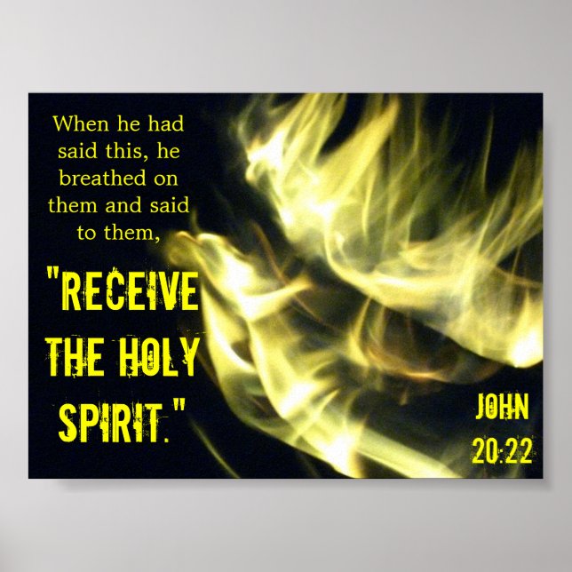 Affiche "Recevez l'Esprit Saint" (Devant)
