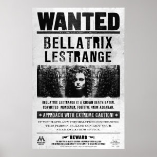 Affiche Recherchée de Bellatrix Lestrange