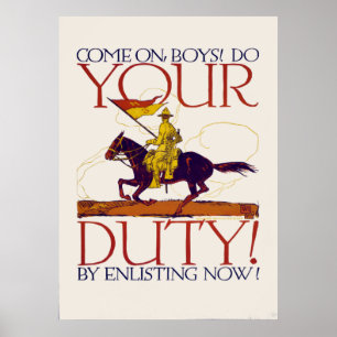 Affiche recruteuse 01 de Première Guerre Mondiale