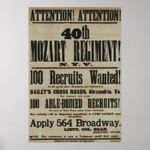 Affiche recruteuse de guerre civile