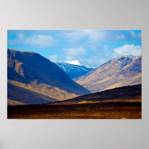 Affiche regardant vers Glen Etive, Écosse